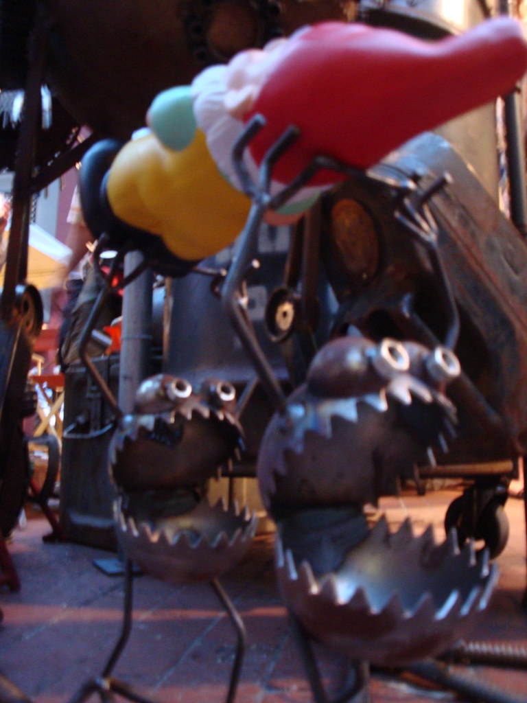 Evil Garden Gnomes A really awesome sculpture at Main St A… Flickr