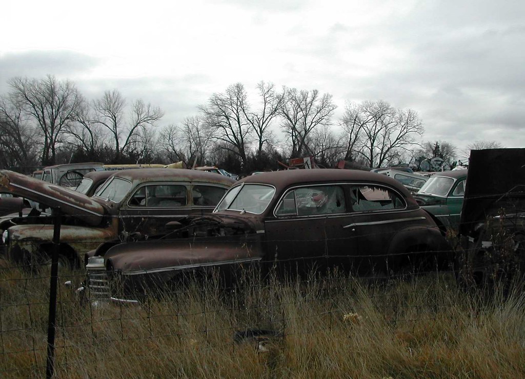 Junk Yard of Cars in Nebraska