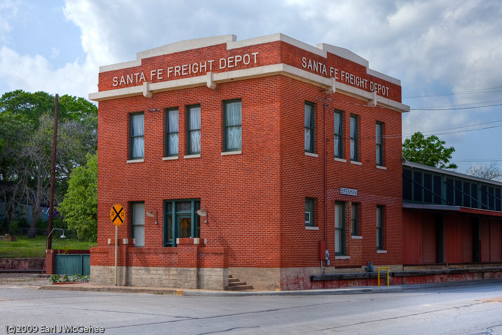 Brenham Depot Brenham, Texas railroad depot on Austin St. Earl