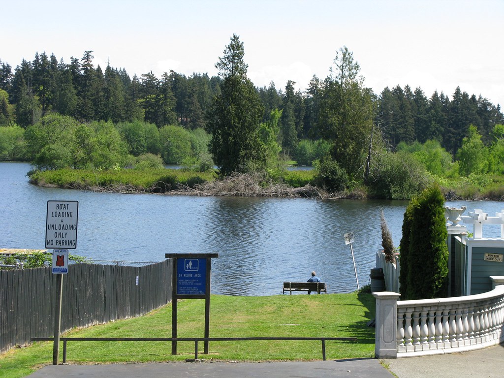 Lake Ballinger Fishing on the public access bench. Part of… Flickr
