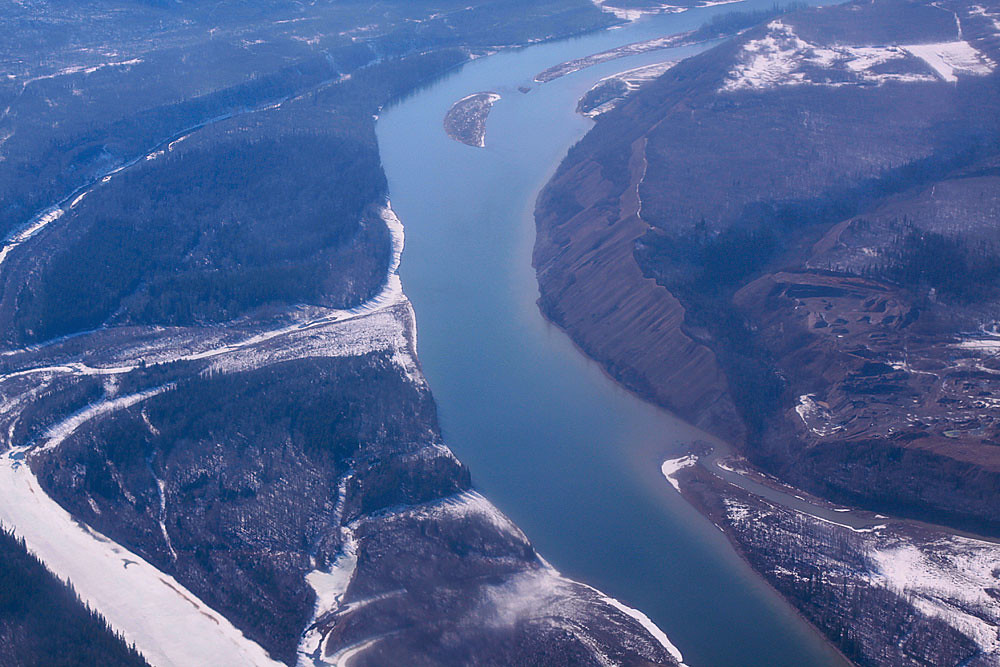 Peace The Peace River by Fort St John, B.C. 090411148 waferboard