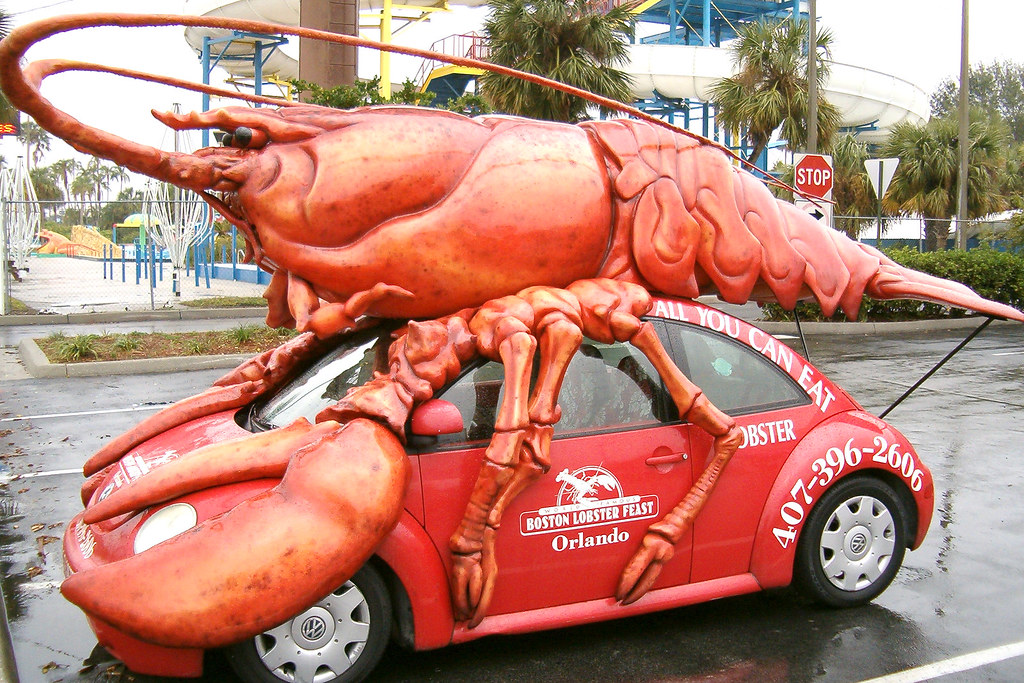 Lobster Car in Orlando, Fl. I pulled into a parking lot & … Flickr