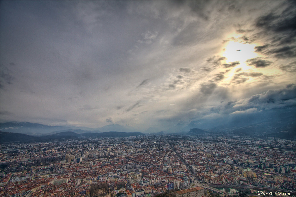Bad weather on Grenoble Taken from "la Bastille" Flickr