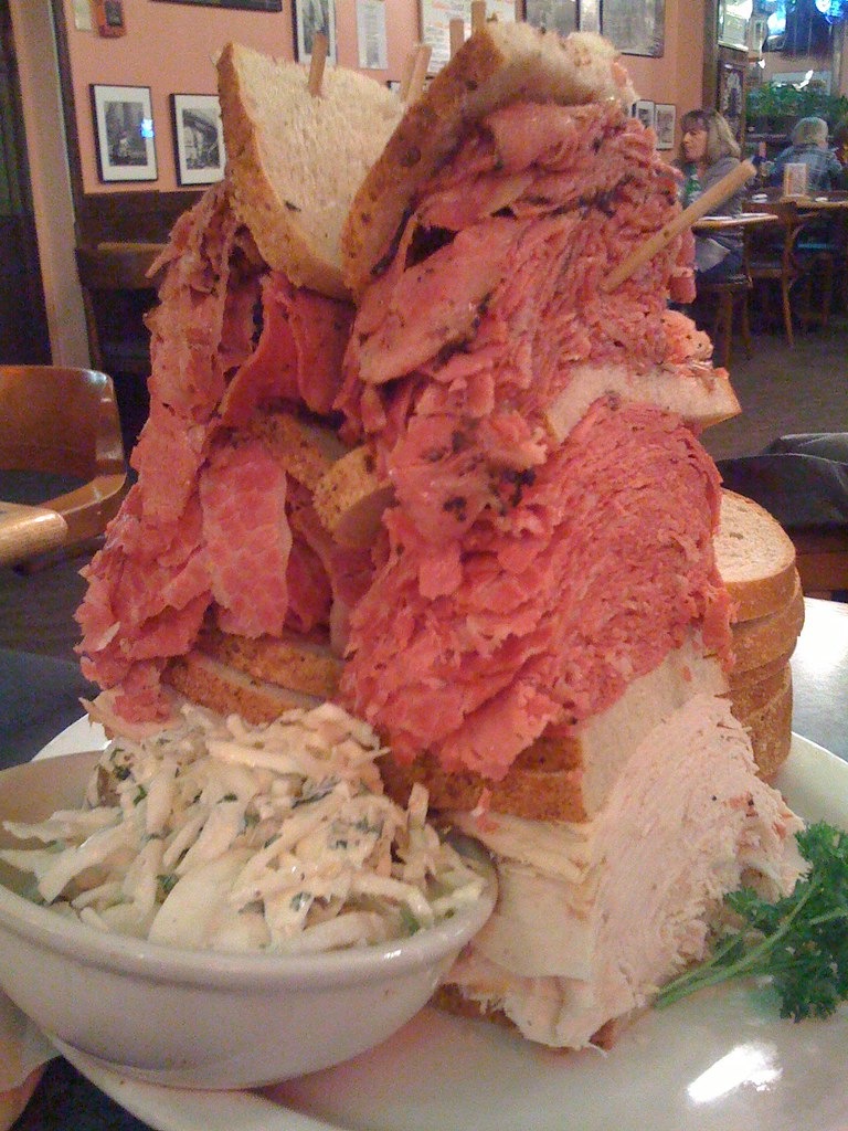 A Giant Meat Sandwich NY Deli A pastrami, corned beef an… Flickr