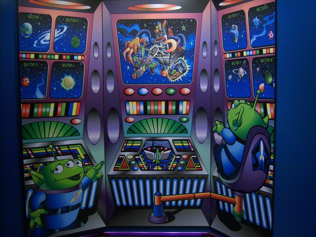 Little Green Men poster inside Buzz Lightyear Astro Blaste… Flickr