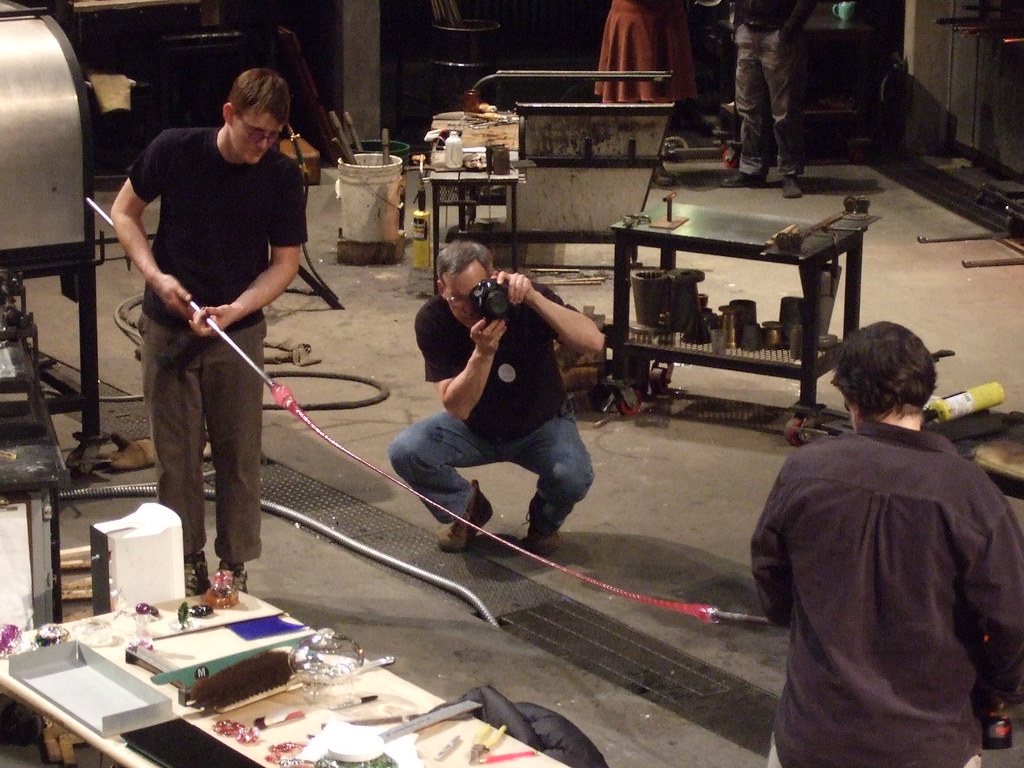 Making glass cane lesleyk Flickr