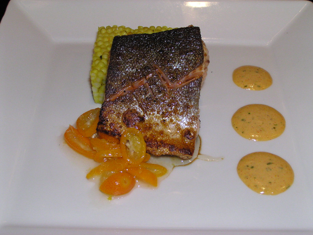 Artic Char, Chermoulah & Cunquat compote Robin Leventhal Flickr