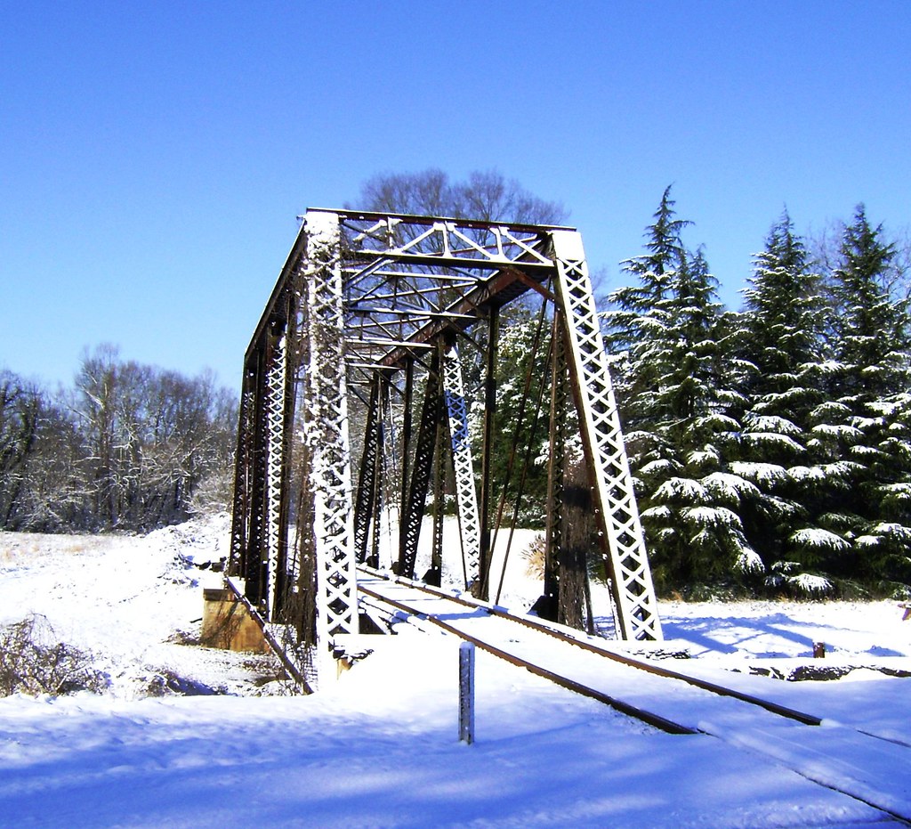 Snow Covered Train Trestle Elkin NC This beautiful train t… Flickr