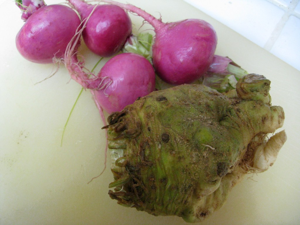 IMG_7060 Celery Root and Turnips (?) from our Capay Valley… Flickr