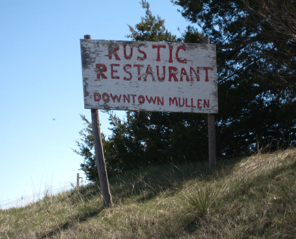 Rustic Restaurant Billboard, Mullen, NE This sign was by t… Flickr