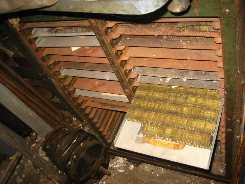 Lino Mats 4 40ish 8x10 galleys Linotype mats. Photo accen… Flickr