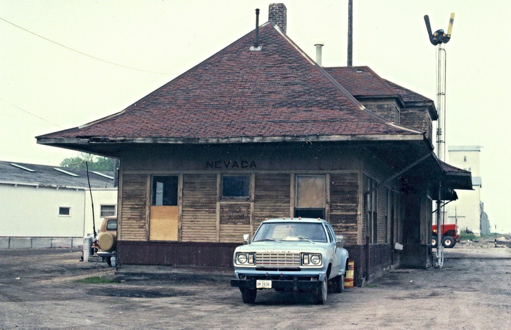 Nevada, Iowa, Rock Island Railroad Depot Taken in May 1978
