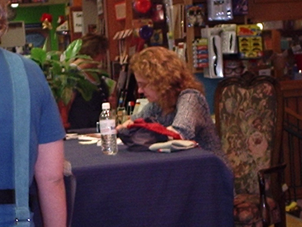 The Yarn Harlot signs books Details here. Sally Villarreal Flickr