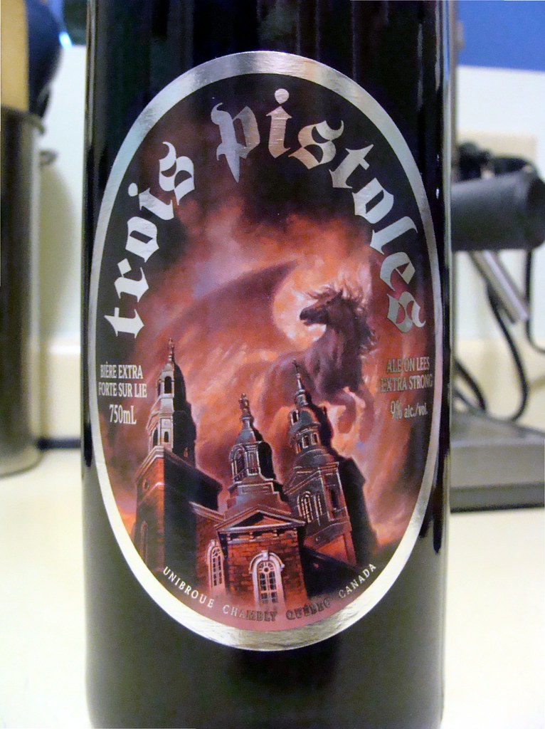 Trois Pistoles A dark strong ale on lees from Chambly in Q
