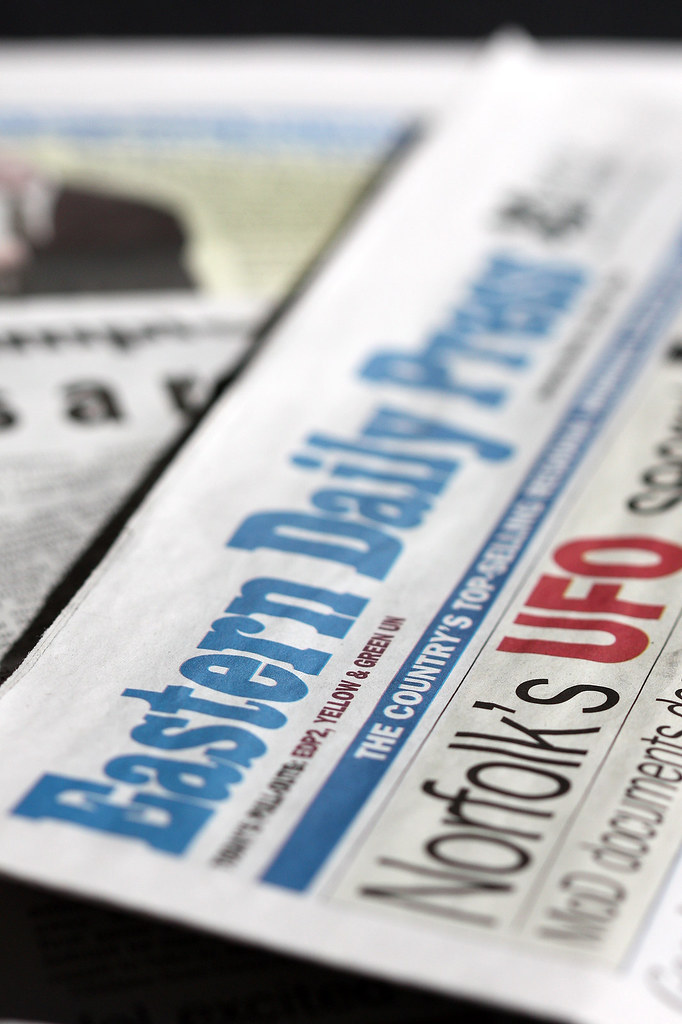Eastern Daily Press Newpaper from my home area. It's a fam… Flickr