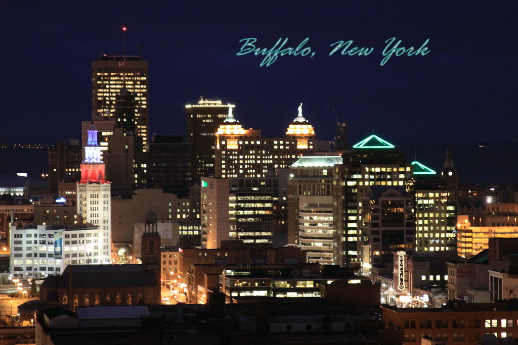 Buffalo NY City of Light at Night buffalonian4life Flickr