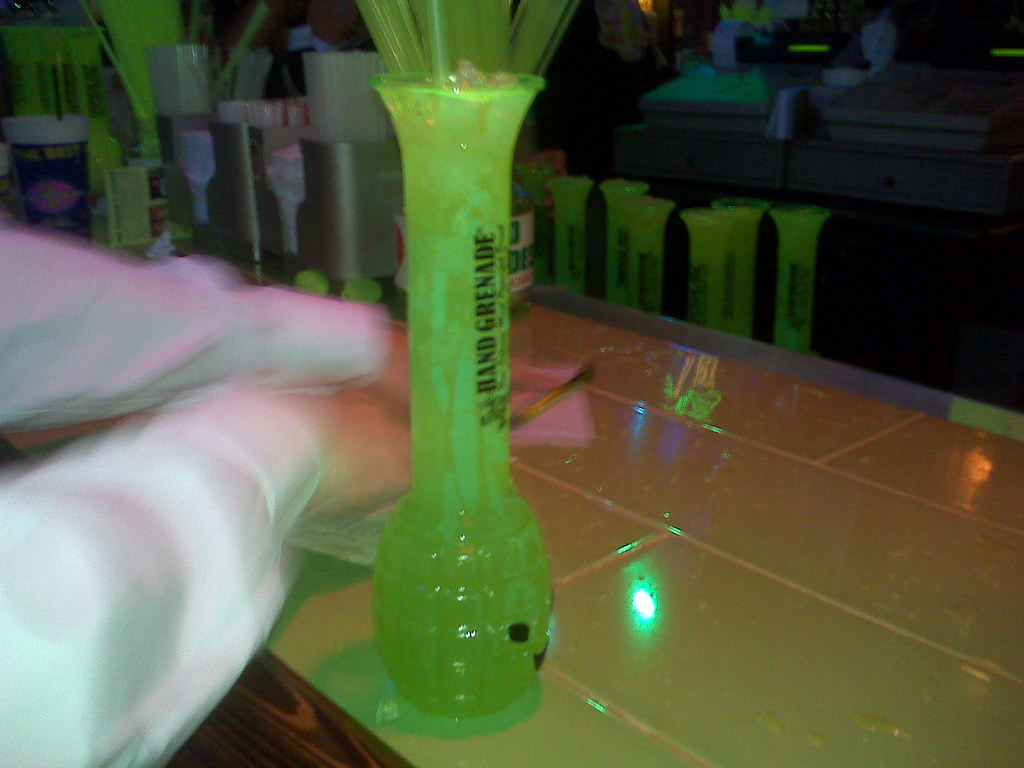 Hand Grenade Drink Supposedly made with Everclear. Deadly.… Ben Shia Flickr