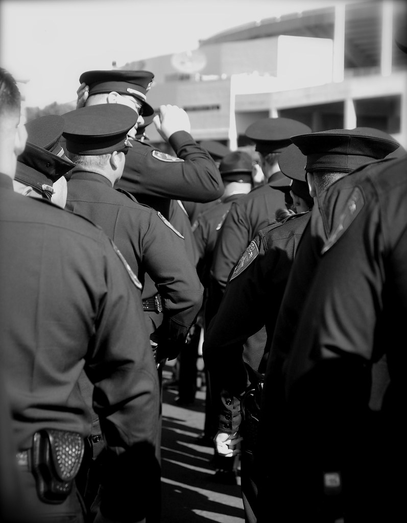 Dress blues Law Enforcement from all over the world line