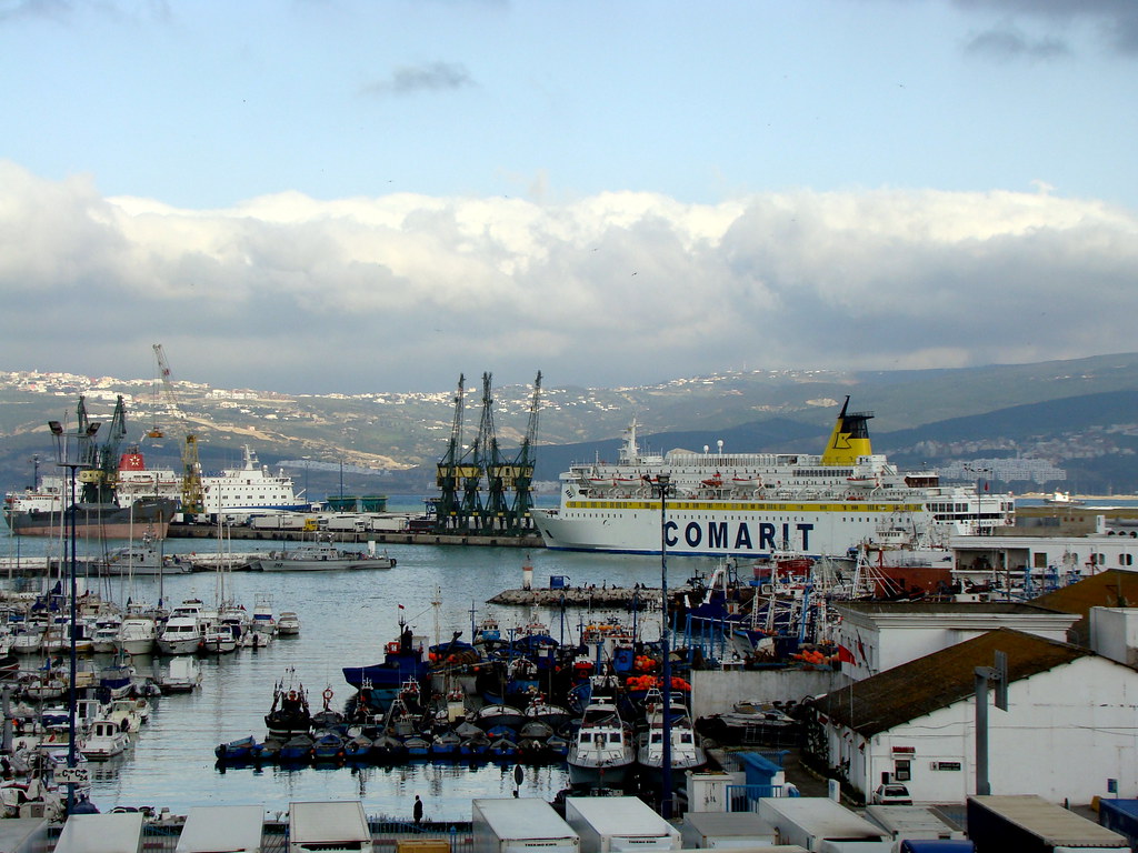 Port of Tangier Ferries bound for Europe at Tangier Port. kpmarek