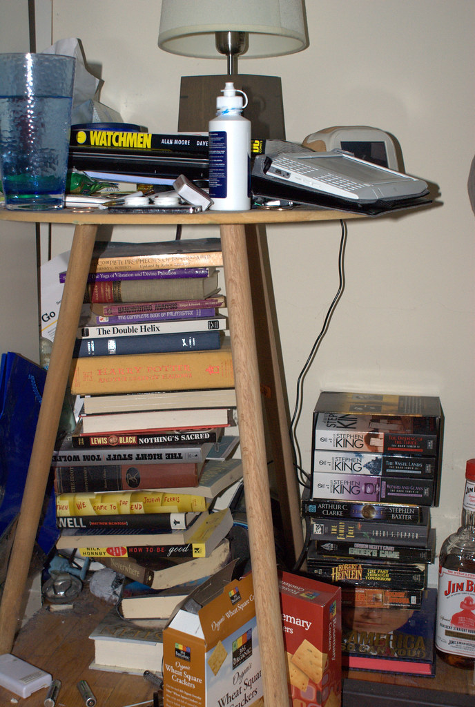 nightstand books apparently i should have taken the cleani… Flickr