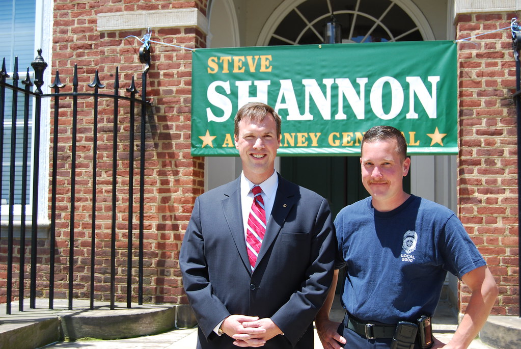 Shannon With Fairfax police President Marshall Theilen Flickr