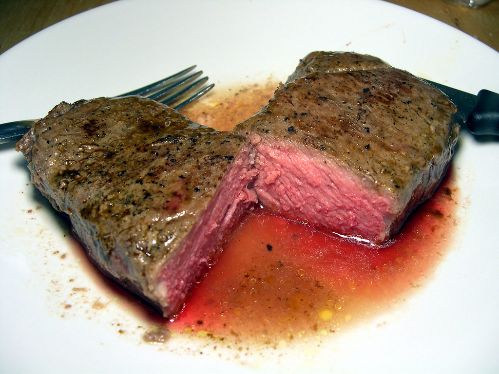 Sous Vide Steak 2 This time perfect seasoning and added a… Flickr