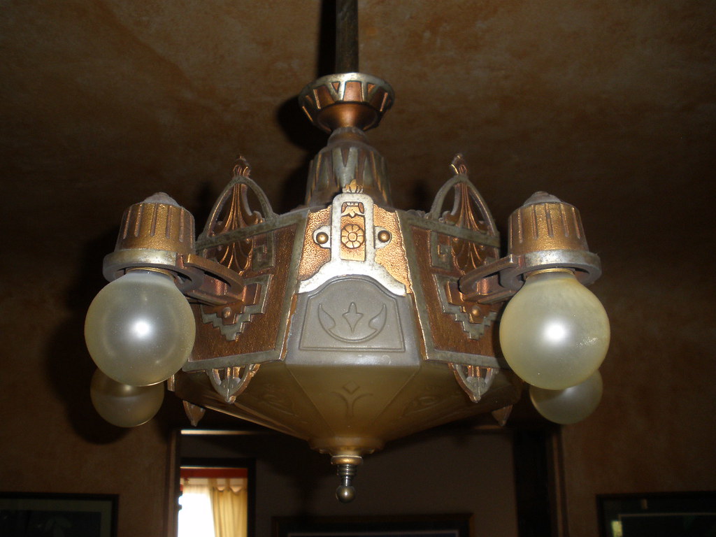 Art Deco Chandelier This is my dining room, art deco chand… Flickr