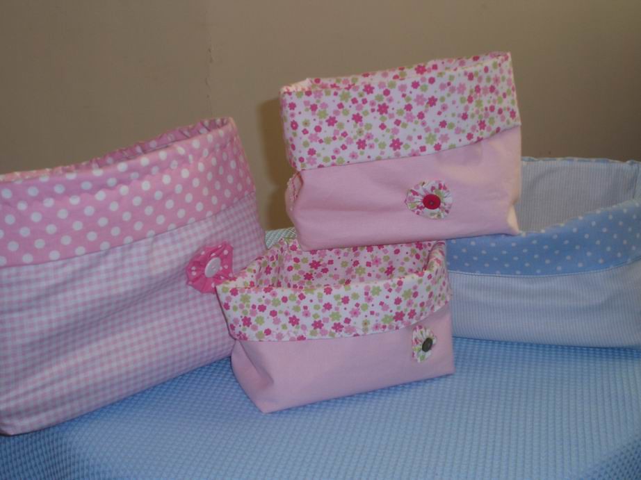 fabric cute baskets for toys, diapers and whatever... Flickr