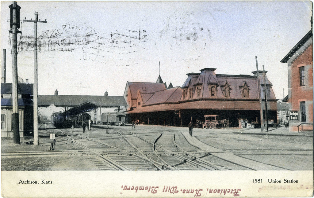 Curt Teich 1581, Union Station, Atchison, KS 1906 The Curt… Flickr