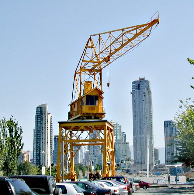 van02f84 Granville Island crane, Vancouver BC 2002 Flickr