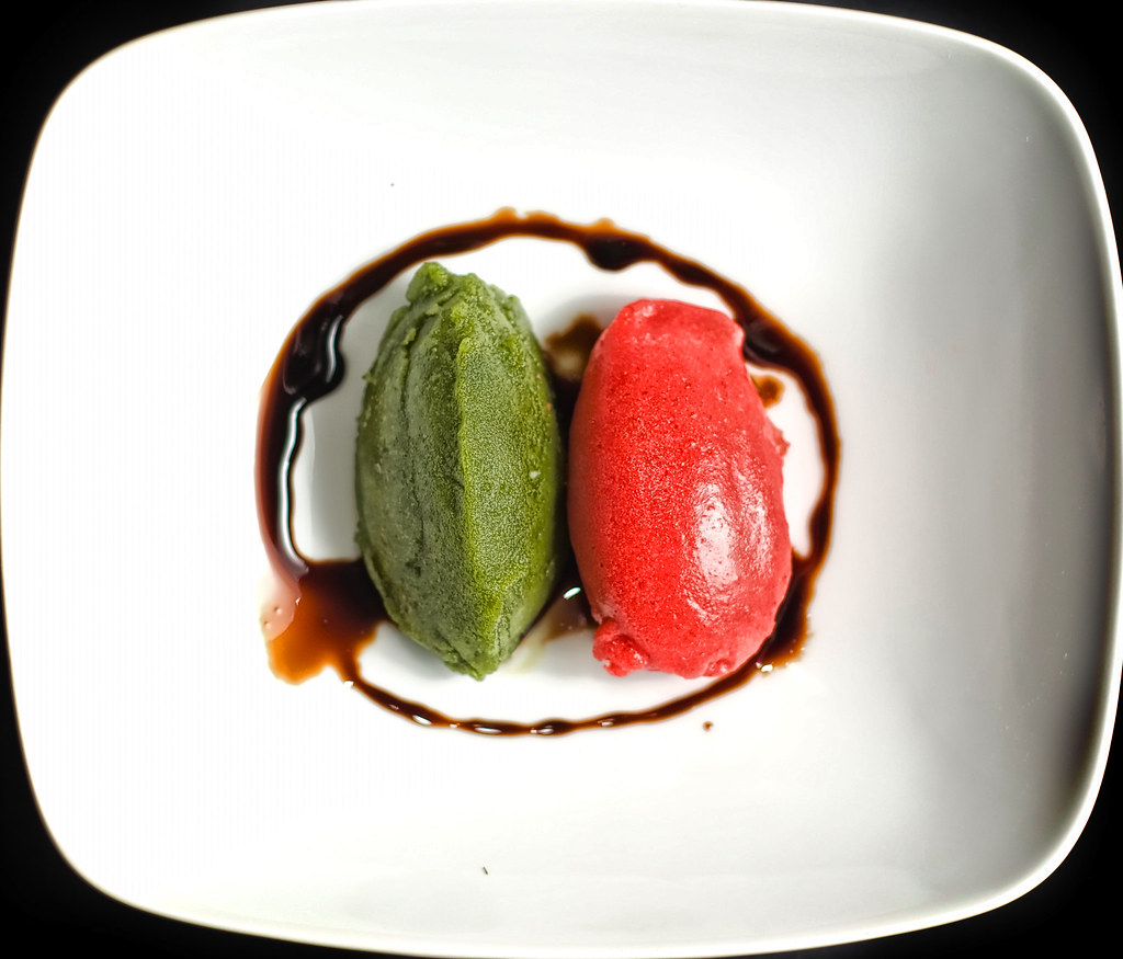 Strawberry and Basil Sorbets with Balsamic Syrup. Please c… Flickr