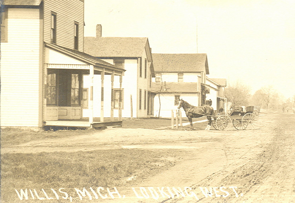 Willis MI GREAT Washtenaw County Village view RPPC BEARDSLEY Photo now