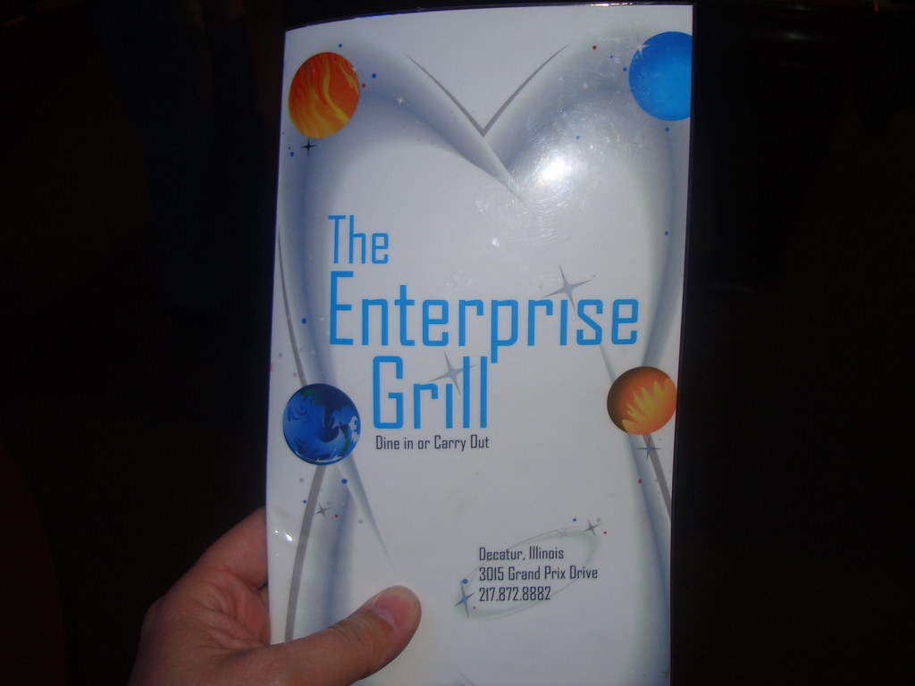 enterprise grill 1 the menu for the restaurant at starship… Steven Higgins Flickr