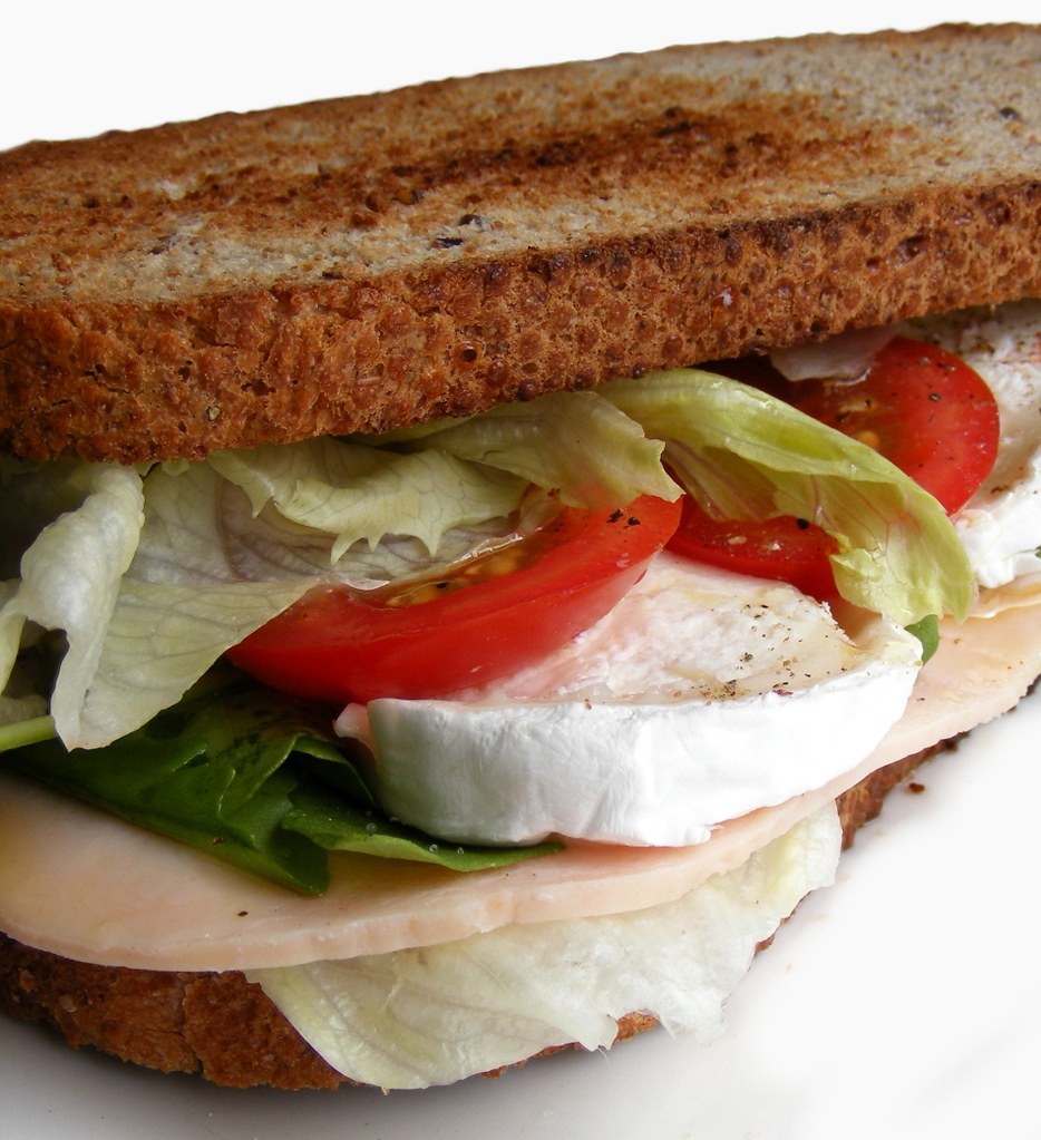 Turkey Sandwich Turkey sandwich with goat chees, tomato, i… Flickr