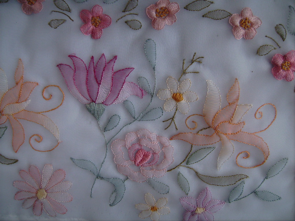 Closeup of the Shadow Work Embroidery Here is another clo… Flickr