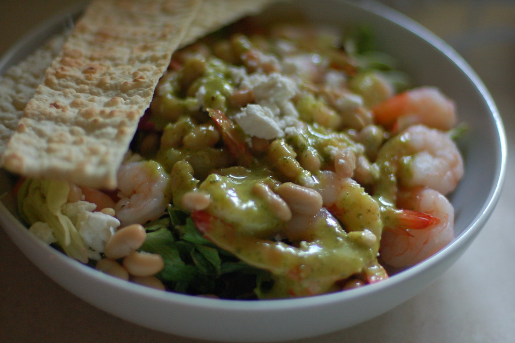 Shrimp and white bean salad with lemon mint dressing Flickr