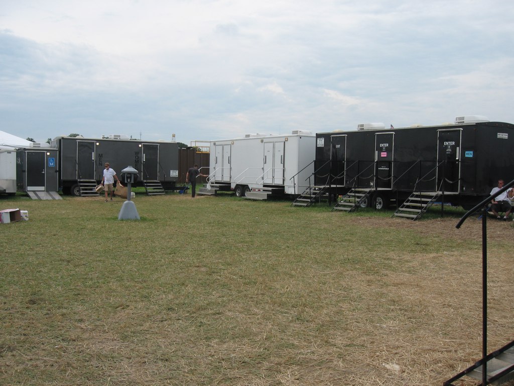 Bonnaroo 2009 Air conditioned bathrooms in VIP area Gene Martel's