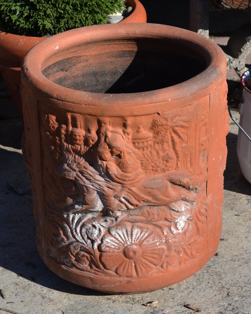 Antique Terracotta Planter 20" tall pete veilleux Flickr