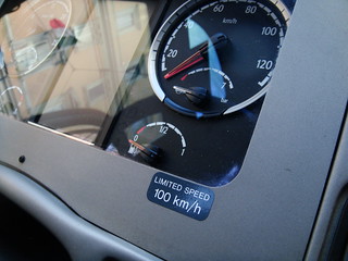 Scania Irizar i6 driver cab - note speed limiter | Taken ...