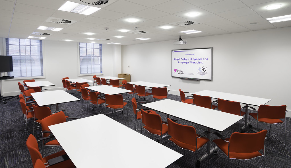 Conference room Cabaret style layout RCSLT Venue Hire RCSLT