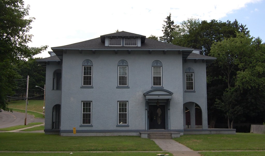 Tompkins Street Cortland, NY This house began as brick i… Flickr