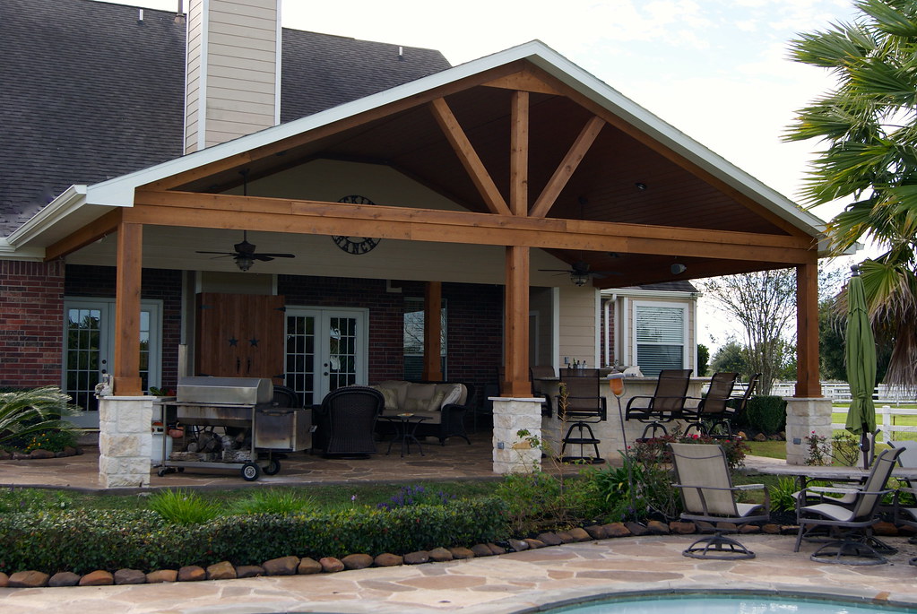 Gable Roof Patio Cover in Remington Trails Katy TexasCustomPatios