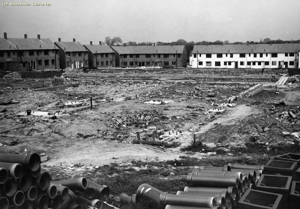 Building site, Hall Lane, Baguley, Wythenshawe, 1948 Flickr