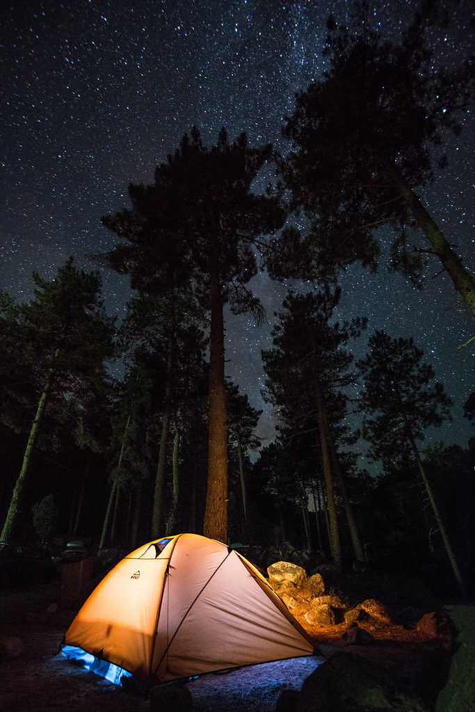 Sleeping under the Stars Our tent under the starry sky and… Flickr