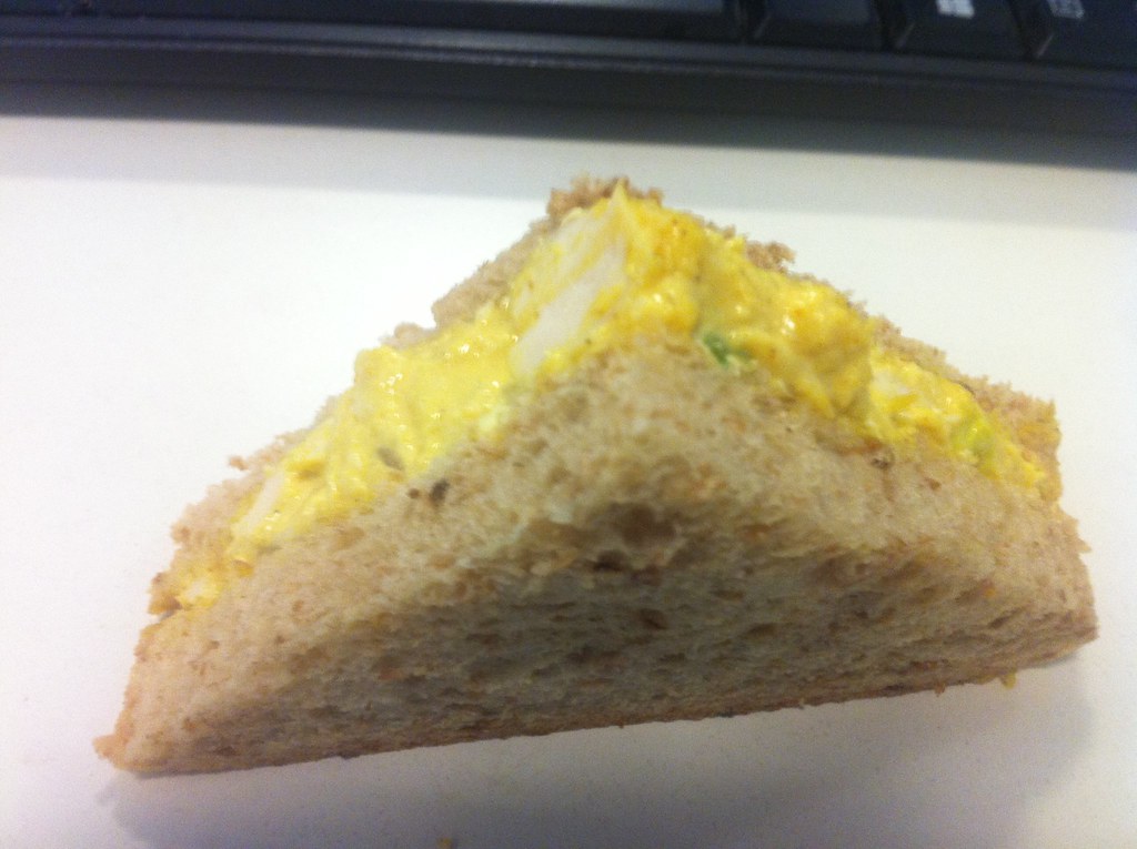 Snack January 16 coronation chicken sandwich (quarter)… Flickr