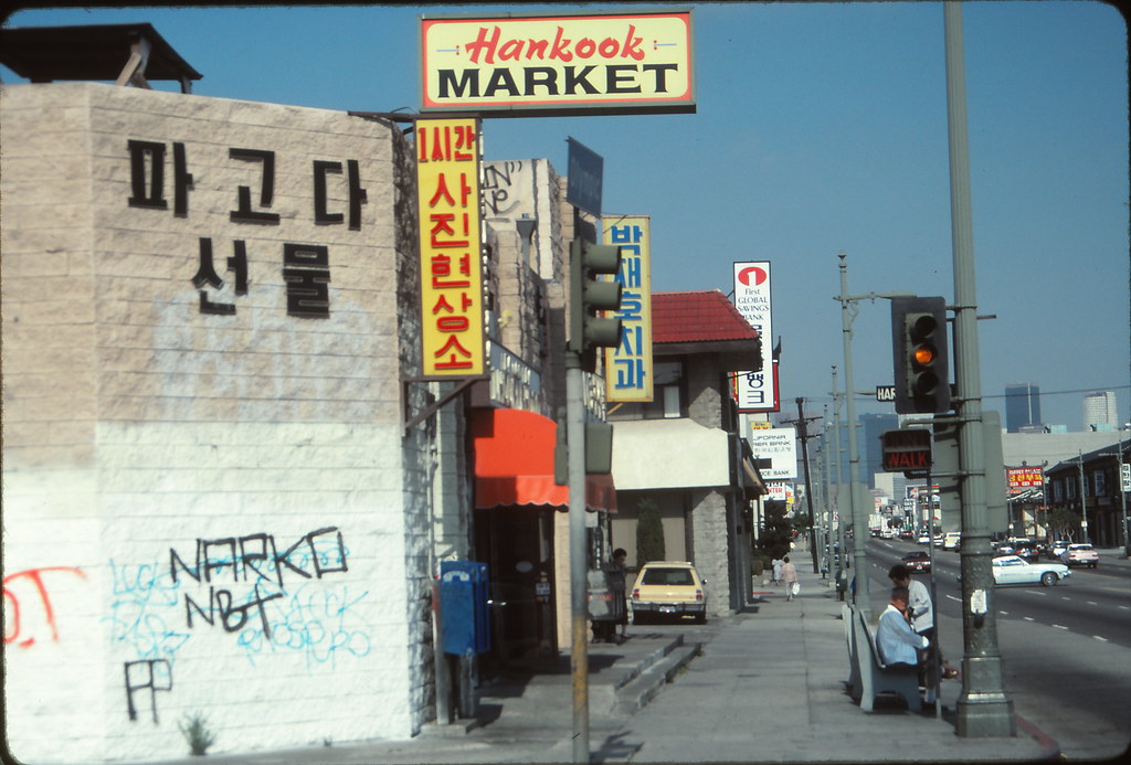 Koreatown, Olympic Blvd, Los Angeles May 1990 Todd Jacobson Flickr