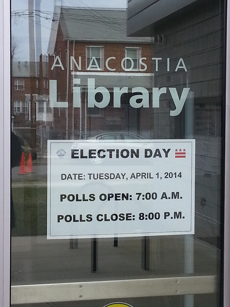 Anacostia library voting sign 20140401 U Place SE entr… Flickr