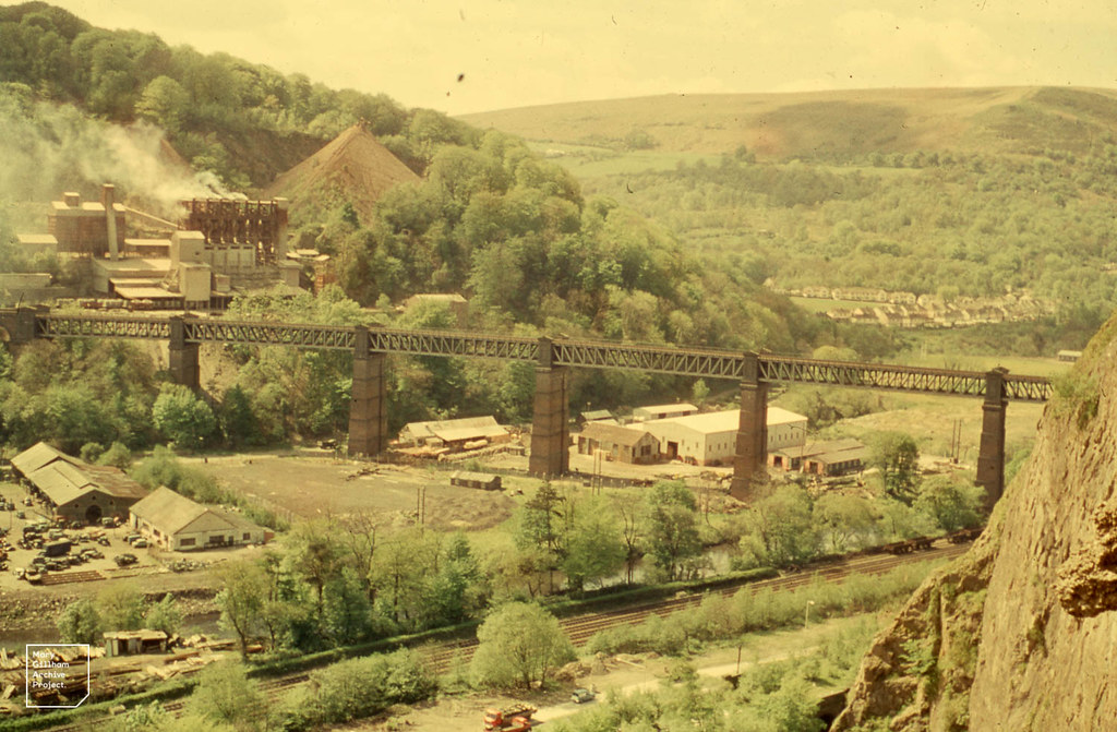 Taff's Well viaduct from Castell Coch, May 1960s a photo on Flickriver