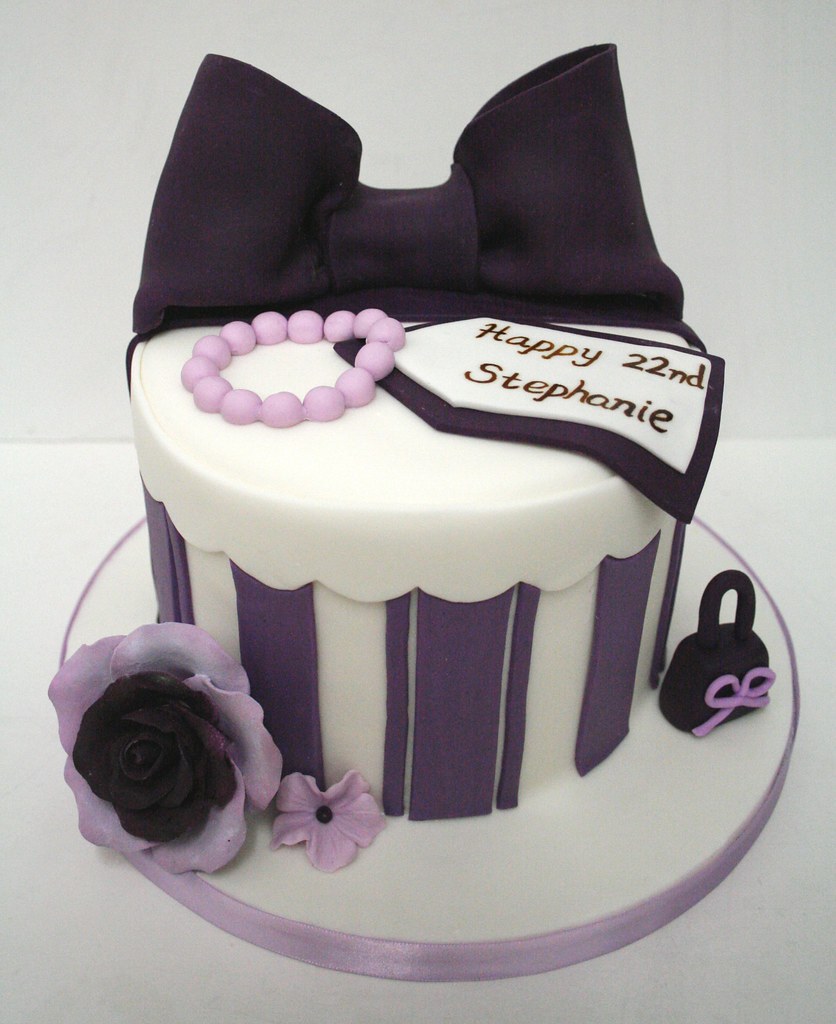 purple fondant birthday cake Le Dolci Fun Foodie Studio Flickr
