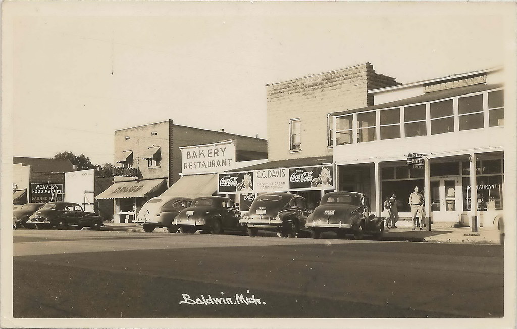 CEN Baldwin MI RPPC 1930s COCA COLA ERA Downtown Stores Bu… Flickr